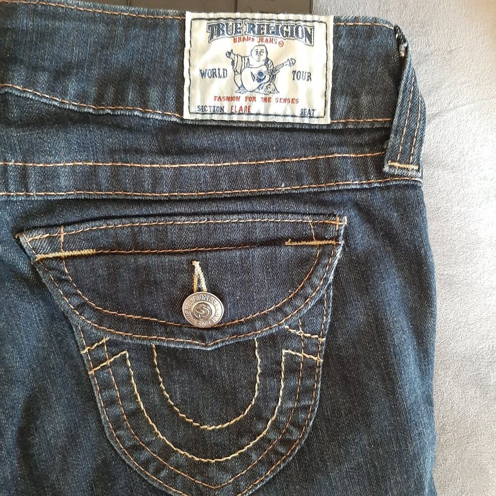 True Religion Misses Flare Jeans size 28"